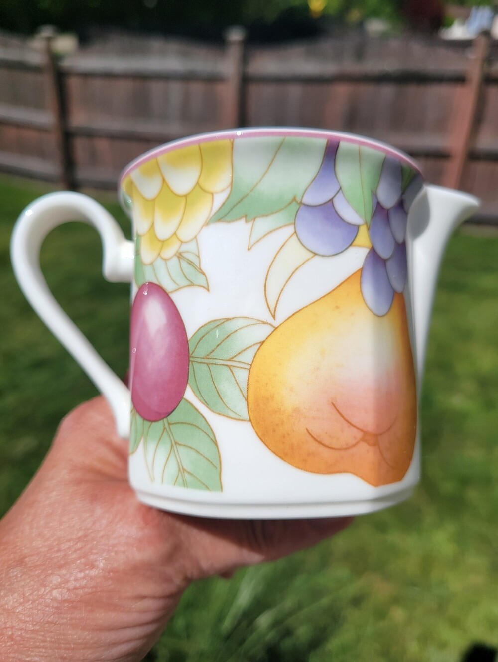 Villeroy & Boch Gallo Frutteto Bone China Creamer Germany 1990's Pretty! - Picture 11 of 12